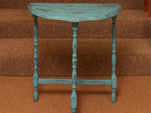 Distressed Aqua Blue Finish Demi Side Table