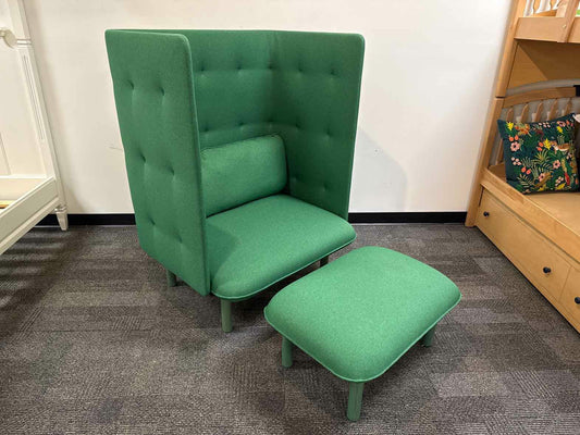 Poppin 'QT' Privacy Lounge Chair With Ottoman
