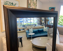 Beveled Mirror in Black & Gold Frame