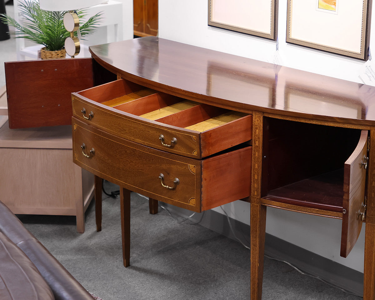 Bow Front Mahogany Inlaid Server
