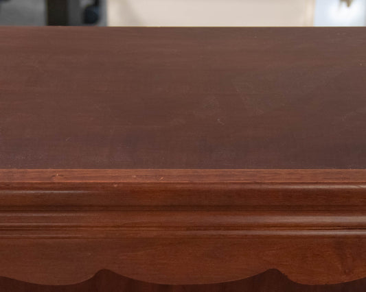 Cherry Veneer Two Shelf Bookcase