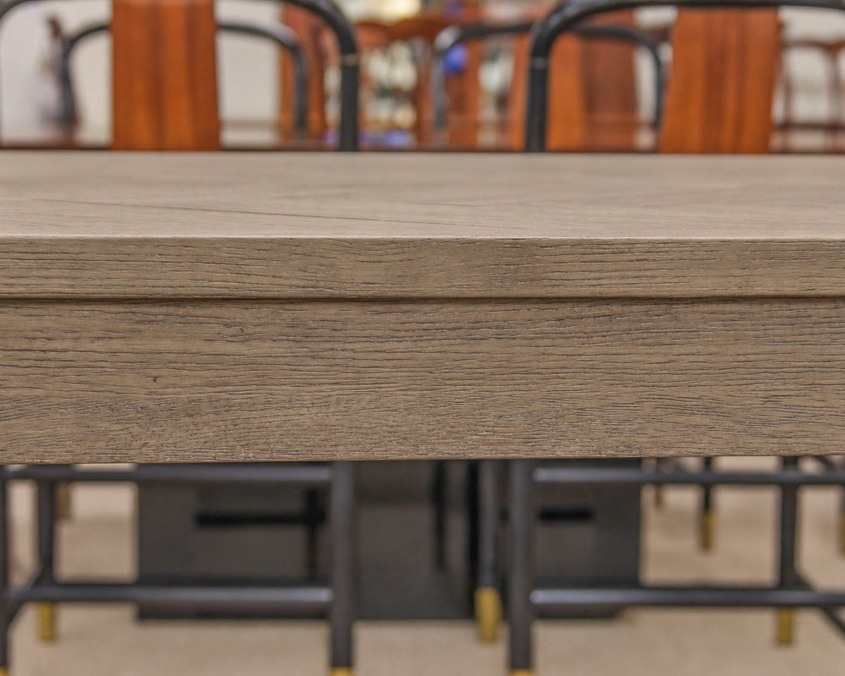 Restoration Hardware Herringbone Rectangular Dining Table Solid Oak