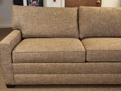 Ethan Allen Bennett Track Arm Modern Queen Sleeper in Autumn Tone Tweed