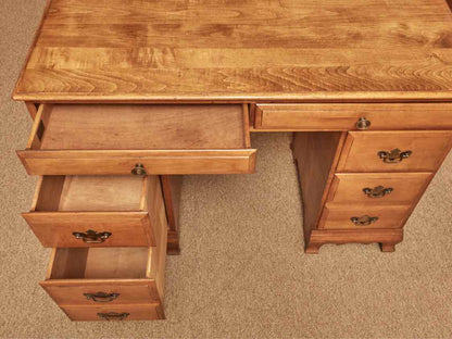 Crawford Furniture  Stained Ash 6 Drawer Desk