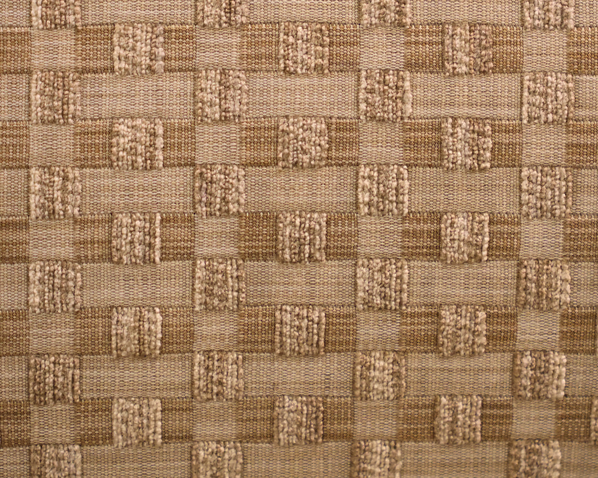 Pair of Brueton MCM Chairs in Beige Basket Weave Upholstery