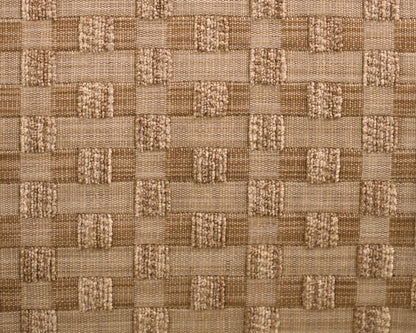 Pair of Brueton MCM Chairs in Beige Basket Weave Upholstery