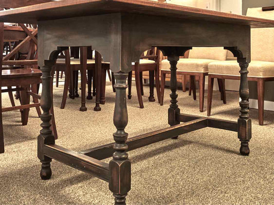 Eldred Wheeler Tiger Maple William & Mary Tavern Dining Table