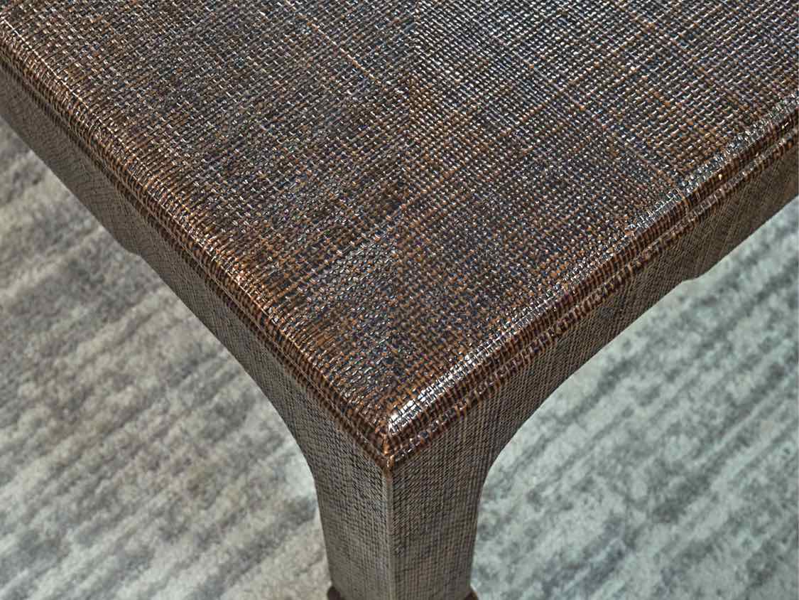 Harrison Van Horn Grasscloth Wrapped Asian Inspired Cocktail Table