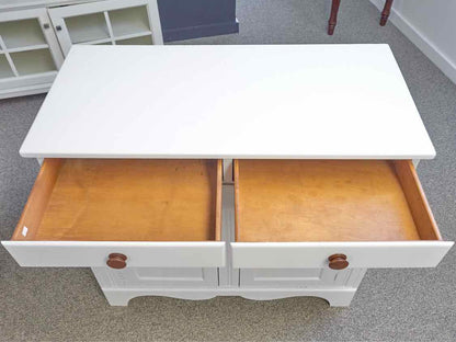 Arctic White Finish  Sideboard with 3 Drawers & 2 Doors