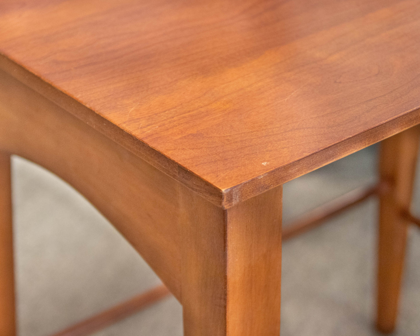 Set of Three Solid Cherry Nesting Tables