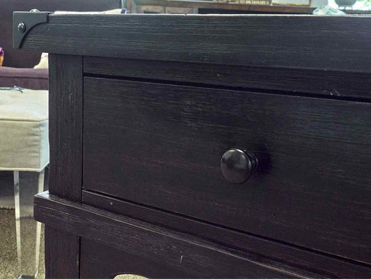 Weathered Black Side Table