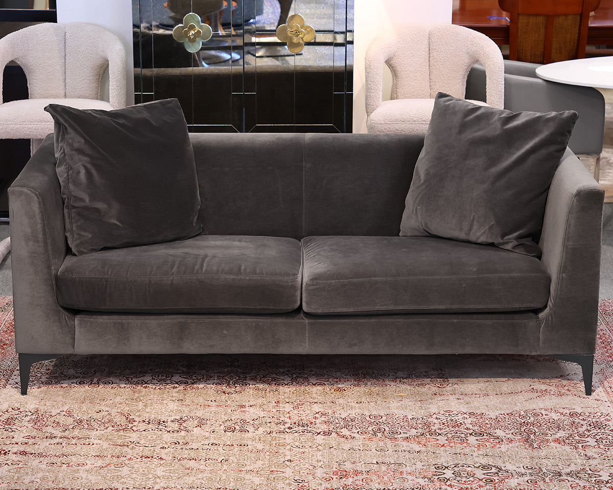 Room & Board Sterling 76" Sofa in Banks Charcoal Velvet