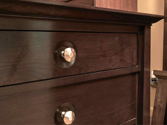 Pair Stickley' Glasgour' Collection Dark Cherry Finish 3 Drawer Nightstands