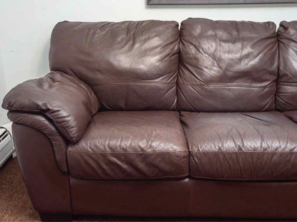 Italsofa Brown Bonded  Leather Sofa