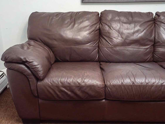 Italsofa Brown Bonded  Leather Sofa