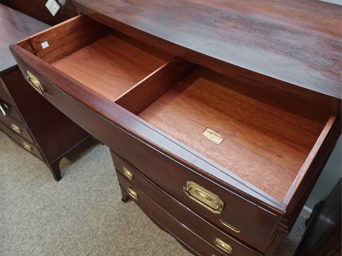 Continental Furniture Solid Mahogany Chest on Chest with 6 Drawers