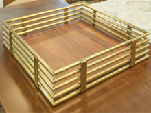 Modern Wood And Brass Tray