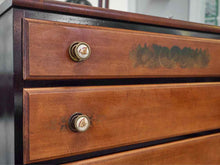 Hitchcock  Maple & Black 4 Drawer  Bachelor's Chest