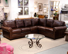 Bassett Leather Two-Piece Sectional