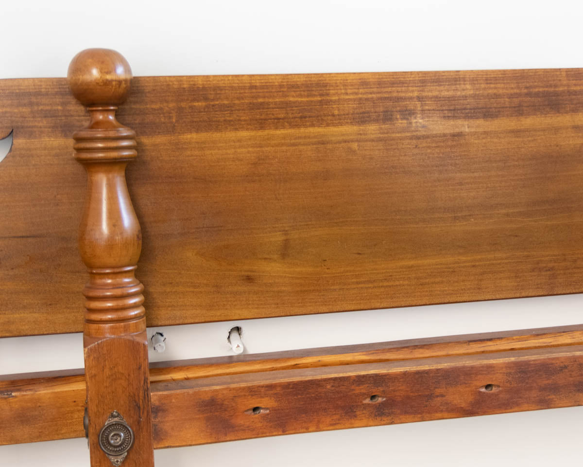Leonard's Full Bed in Solid Cherry with Cannonball Finials