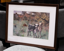 Vintage Calf Oil Painting
