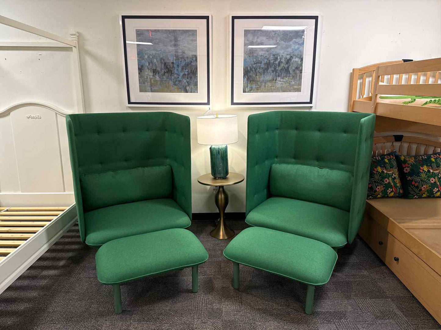 Poppin 'QT' Privacy Lounge Chair With Ottoman