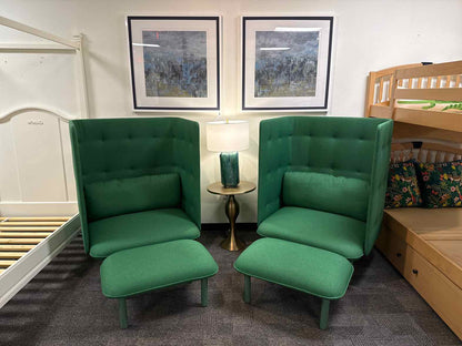 Poppin 'QT' Privacy Lounge Chair With Ottoman