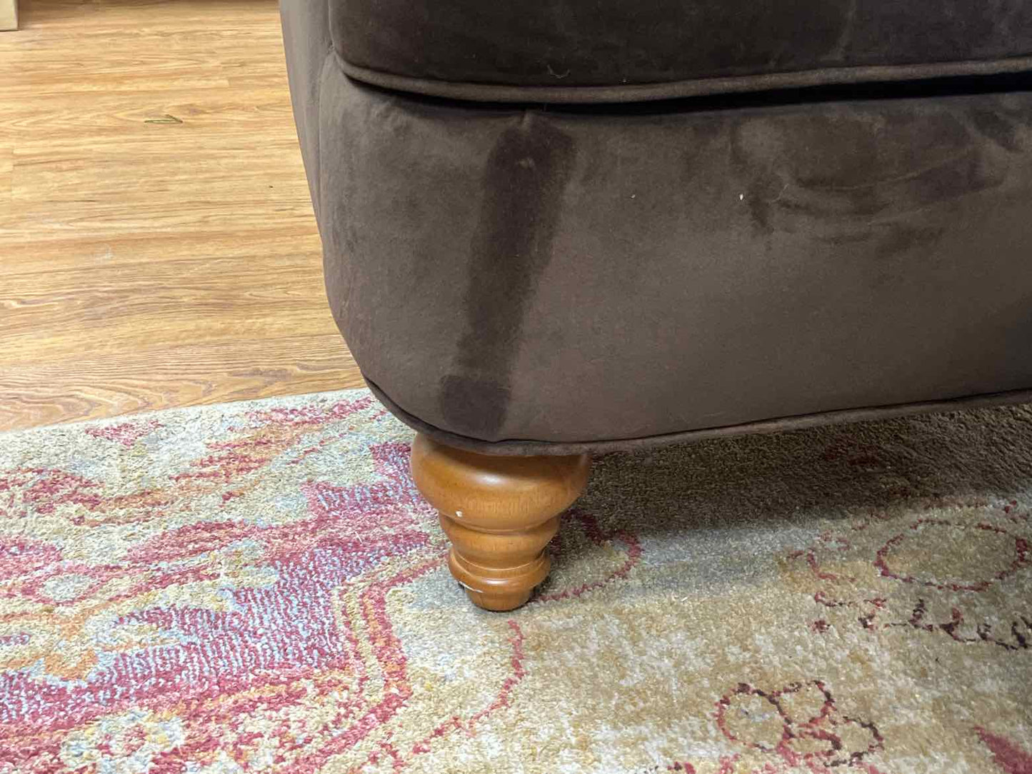 Flexsteel Chocolate Microsuede Chair w/ Ottoman