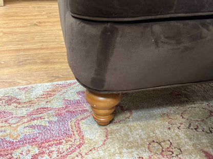 Flexsteel Chocolate Microsuede Chair w/ Ottoman