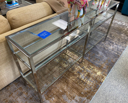 Chrome & Glass Console Table