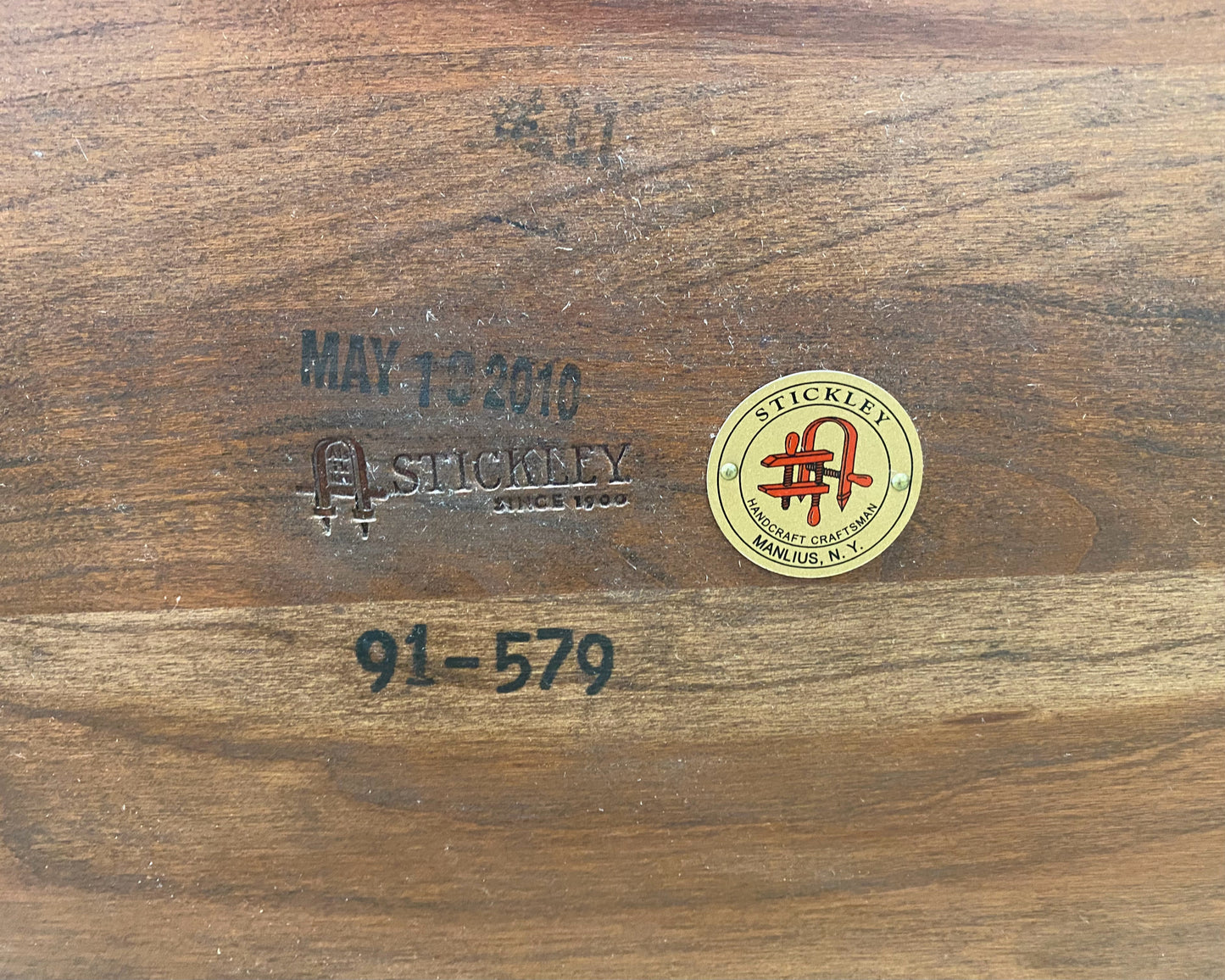 Stickley Classic Mission Cherry Cocktail Table with Glass Insert