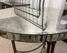 Wisteria Venetian Bamboo Side Table with Mirrored Top