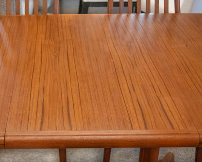 Preban Schou Anderson Mid Century Danish Teak Table & Chair Set