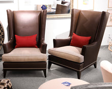 Pair of Donghia Leather Accent Chairs