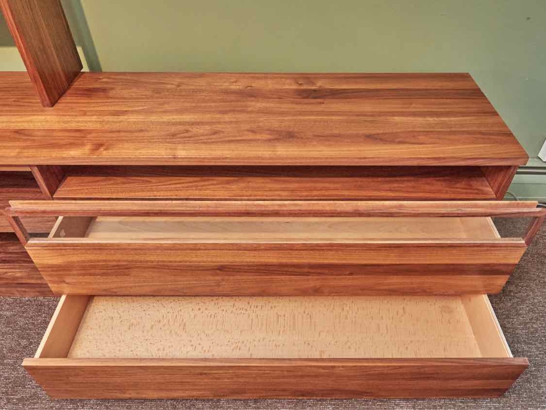 Danish Teak 10 Shelf Bookcase & 2 Drawer & Door Console