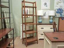 Cherry Ladder Style 5 Shelf Bookcase