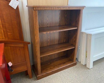 Oak Veneer 2 Adjustable Shelf  Bookcase