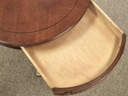 Lane Furniture Mahogany Drum Side Table