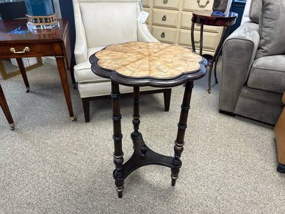 Scalloped Side Table W/ Mother of Pearl Top