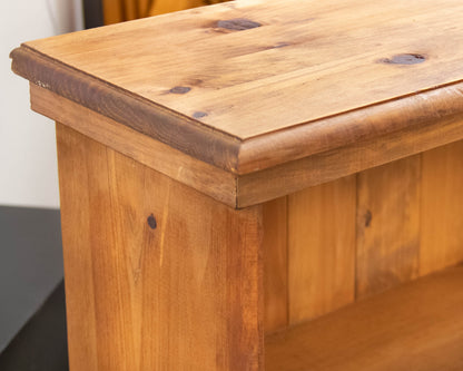 Pine 3 Shelf Bookcase with Beadboard Back