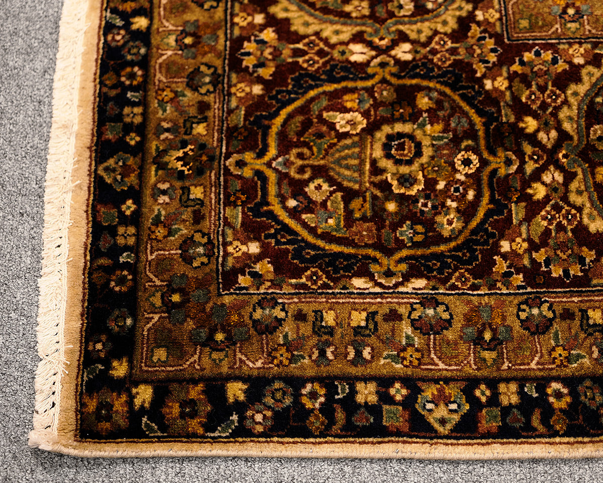 Persian Rug in Red, Cream Beige and Navy Blue 10' x 8'