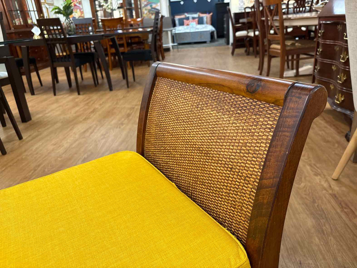 Pier I Imports Mahogany & rattan Bench