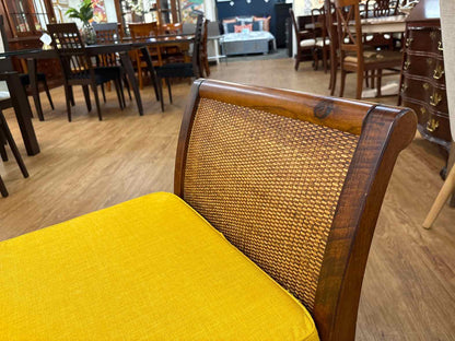 Pier I Imports Mahogany & rattan Bench