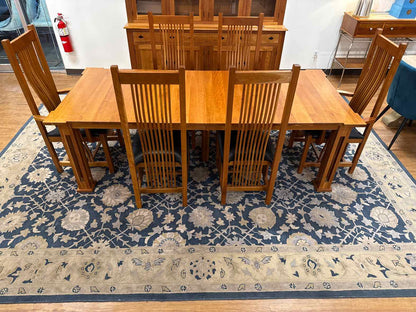 Mastercraft Cherry Mission-Style Table & 6 Chair Set