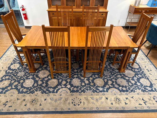 Mastercraft Cherry Mission-Style Table & 6 Chair Set