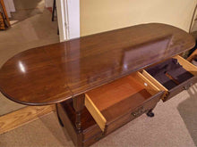 Pennsylvania House Dark Stained Cherry 4 Drawer Serving Cart On Wheels