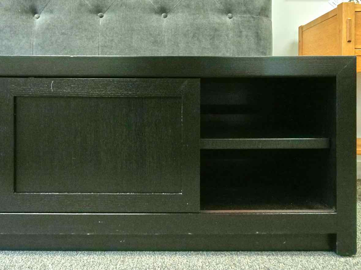Ethan Allen Media Cabinet in Black Finish Oak