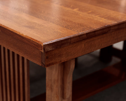 Oak Mission Style Table & 8 Chair Set