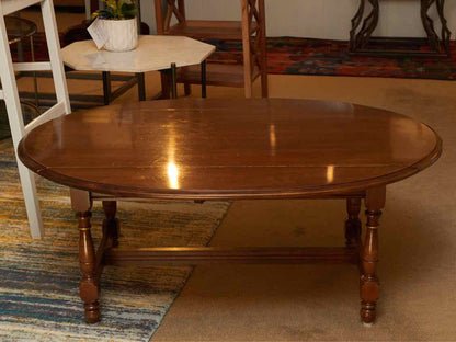 Hitchcock Cherry Drop Leaf Cocktail Table With Stencil Accents