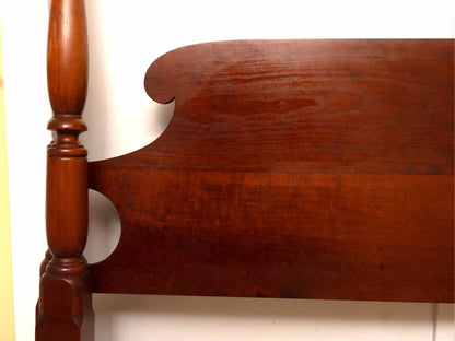 Eldred Wheeler Tiger Maple Full 4 Post Bed with Acorn Finals